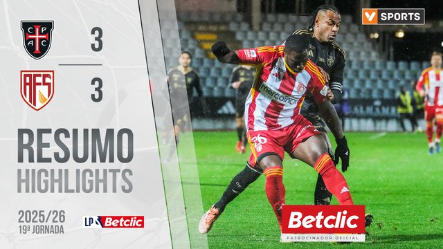 Liga Portugal Betclic (19ªJ): Resumo Casa Pia AC 3-3 AVS