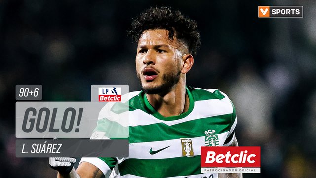 GOLO! Sporting, L. Suárez aos 90'+6', Arouca 1-2 Sporting