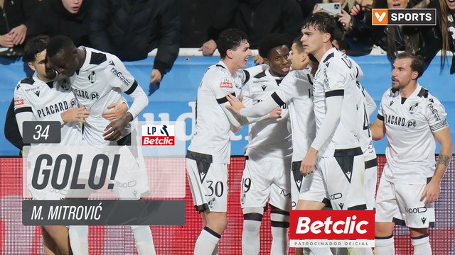 GOLO! Vitória SC, M. Mitrović aos 34', Estoril 1-2 Vitória SC
