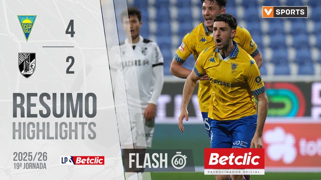 Liga Portugal Betclic (19ªJ): Resumo Flash Estoril 4-2 Vitória SC