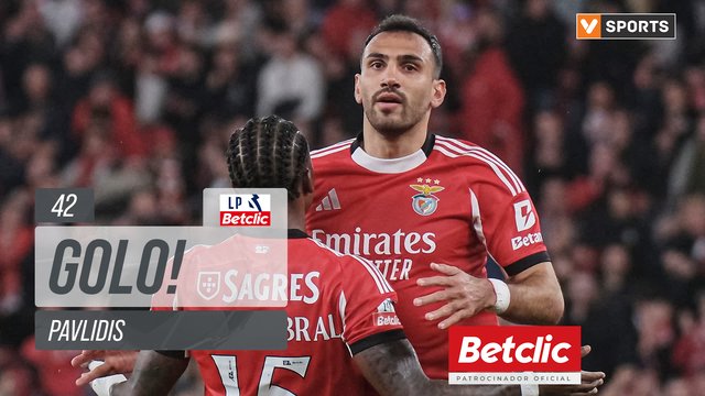 GOLO! Benfica, Pavlidis aos 42', Benfica 1-0 Estrela Amadora
