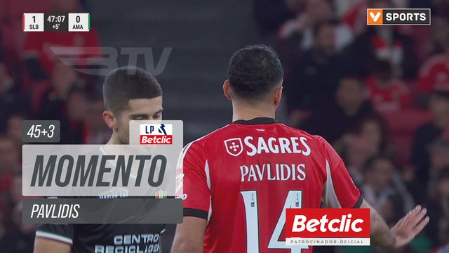 Benfica, Jogada, Pavlidis aos 45'+3'