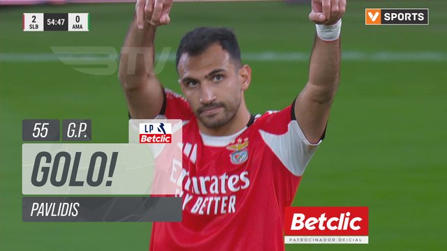 GOLO! Benfica, Pavlidis aos 55', Benfica 2-0 Estrela Amadora