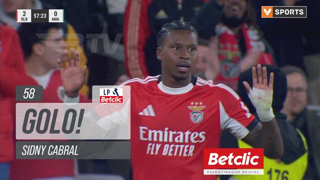 GOLO! Benfica, Sidny Cabral aos 58', Benfica 3-0 Estrela Amadora