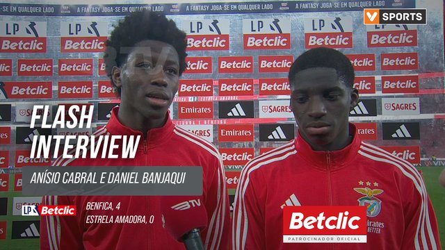 I Liga (#19) | Benfica 4-0 Estrela Amadora: Flash Interview Anísio Cabral e Daniel Banjaqui
