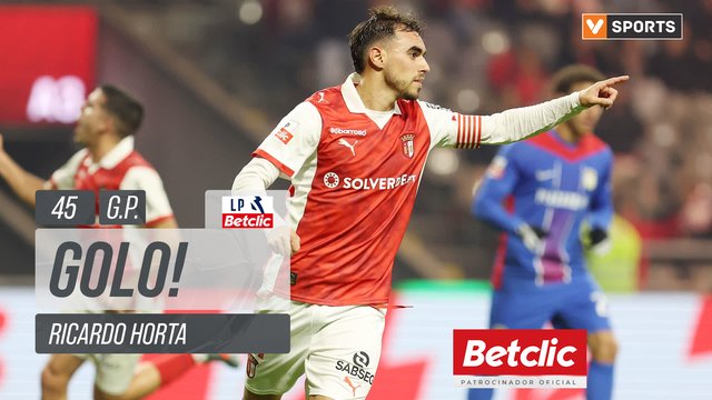 GOLO! Braga, Ricardo Horta aos 45', Braga 4-0 Alverca