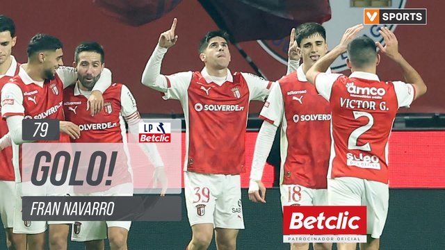 GOLO! Braga, Fran Navarro aos 79', Braga 5-0 Alverca
