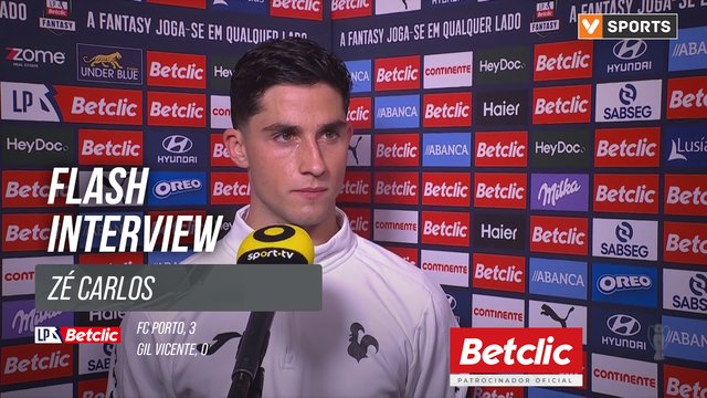 I Liga (#19) | FC Porto 3-0 Gil Vicente: Flash Interview Zé Carlos