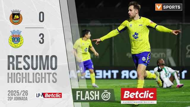 Liga Portugal Betclic (20ªJ): Resumo Flash Rio Ave 0-3 Arouca