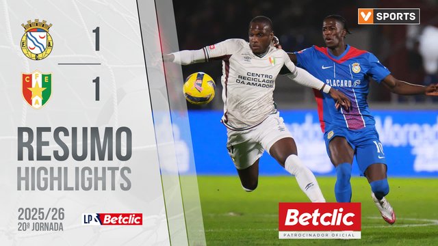 Liga Portugal Betclic (20ªJ): Resumo Alverca 1-1 Estrela Amadora