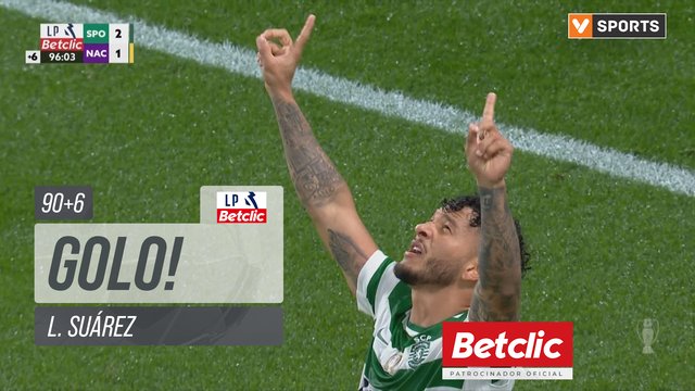 GOLO! Sporting, L. Suárez aos 90'+6', Sporting 2-1 Nacional