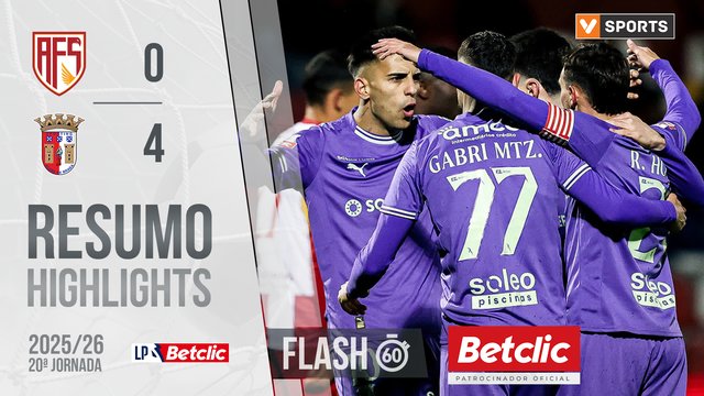 Liga Portugal Betclic (20ªJ): Resumo Flash AVS 0-4 Braga