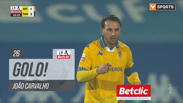 GOLO! Estoril, João Carvalho aos 26', Estoril 1-2 Tondela