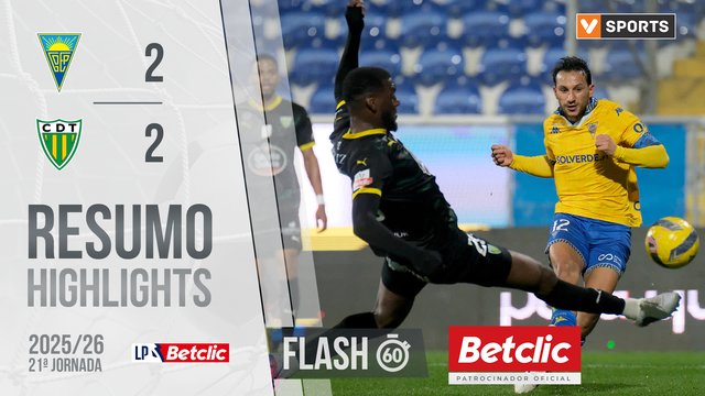 Liga Portugal Betclic (21ªJ): Resumo Flash Estoril 2-2 Tondela