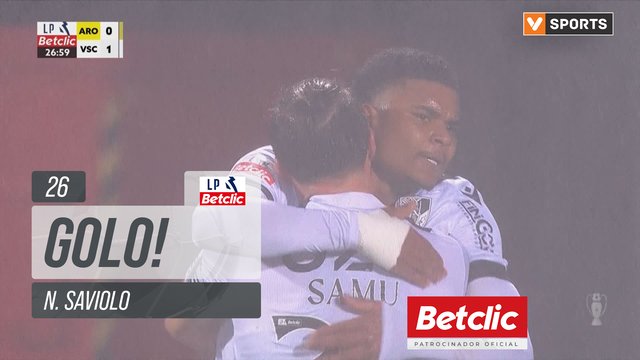 GOLO! Vitória SC, N. Saviolo aos 26', Arouca 0-1 Vitória SC