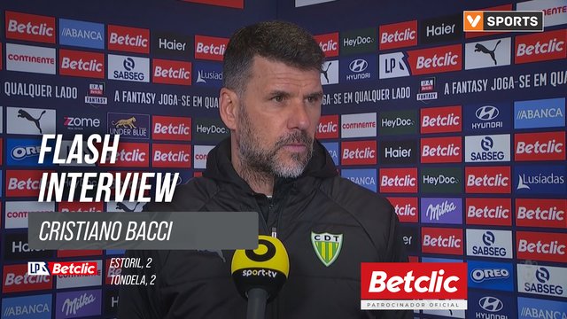 I Liga (#21) | Estoril 2-2 Tondela: Flash Interview Cristiano Bacci
