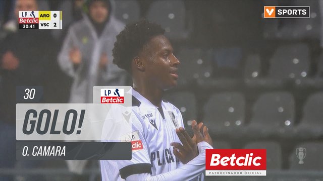 GOLO! Vitória SC, O. Camara aos 30', Arouca 0-2 Vitória SC