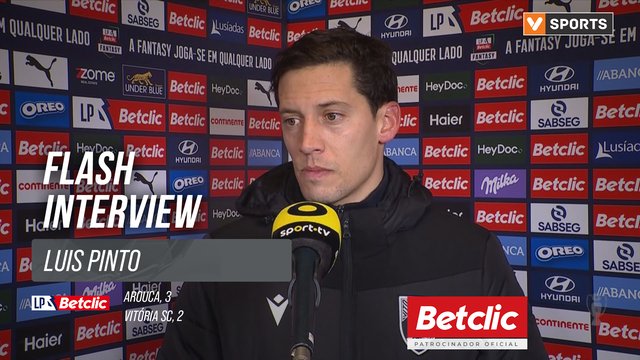 I Liga (#21) | Arouca 3-2 Vitória SC: Flash Interview Luis Pinto