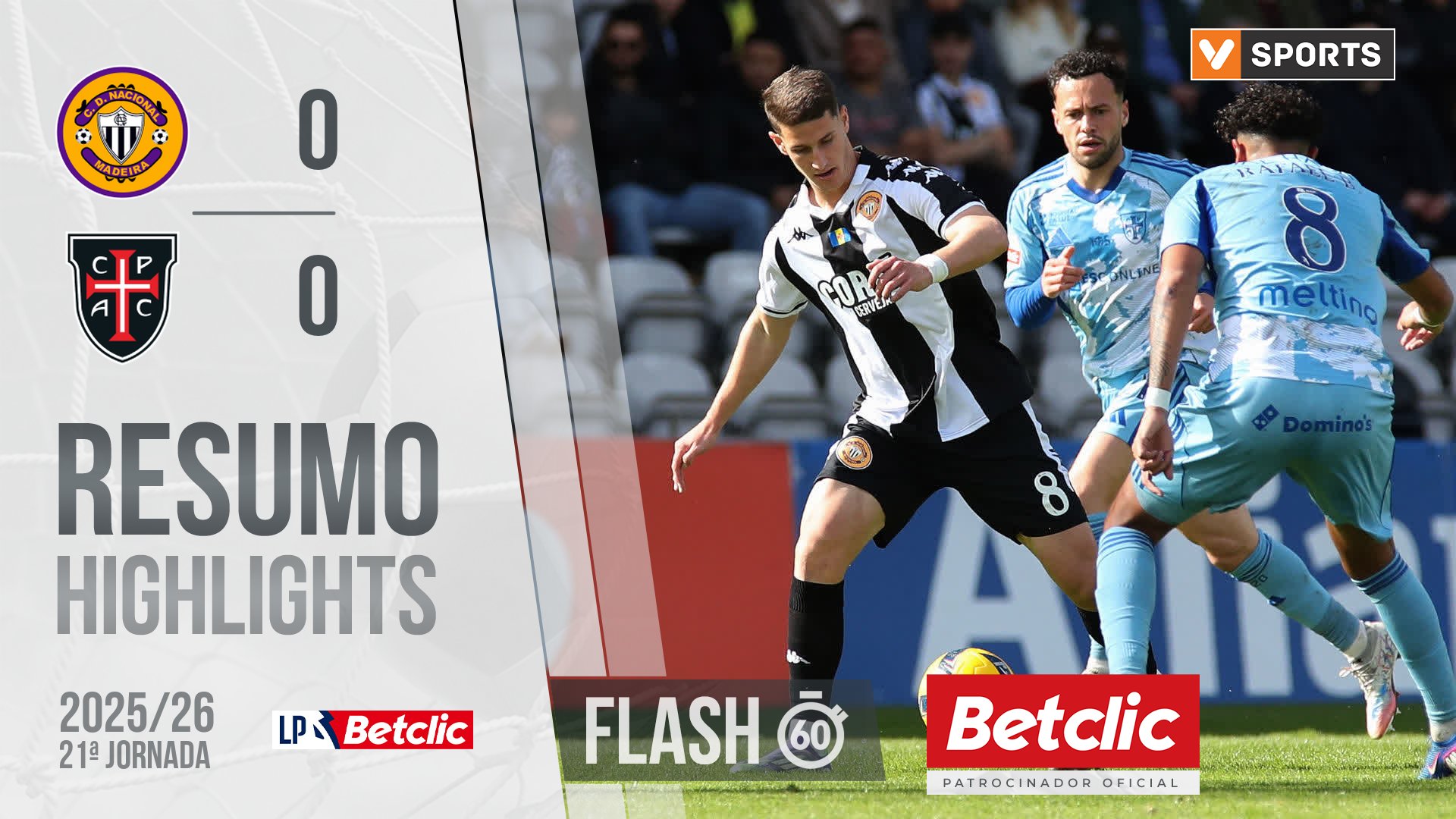 Liga Portugal Betclic (21ªJ): Resumo Flash Nacional 0-0 Casa Pia