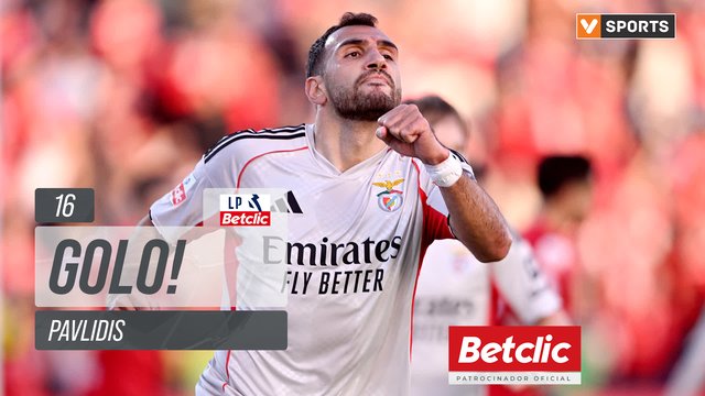 GOLO! Benfica, Pavlidis aos 16', Santa Clara 0-1 Benfica