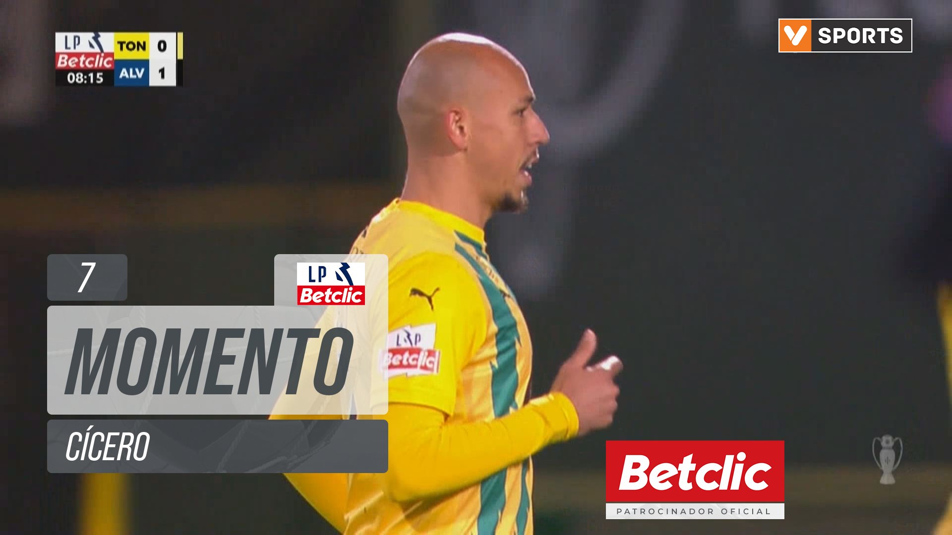 Tondela, Jogada, Cícero aos 7'