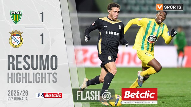 Liga Portugal Betclic (22ªJ): Resumo Flash Tondela 1-1 Alverca
