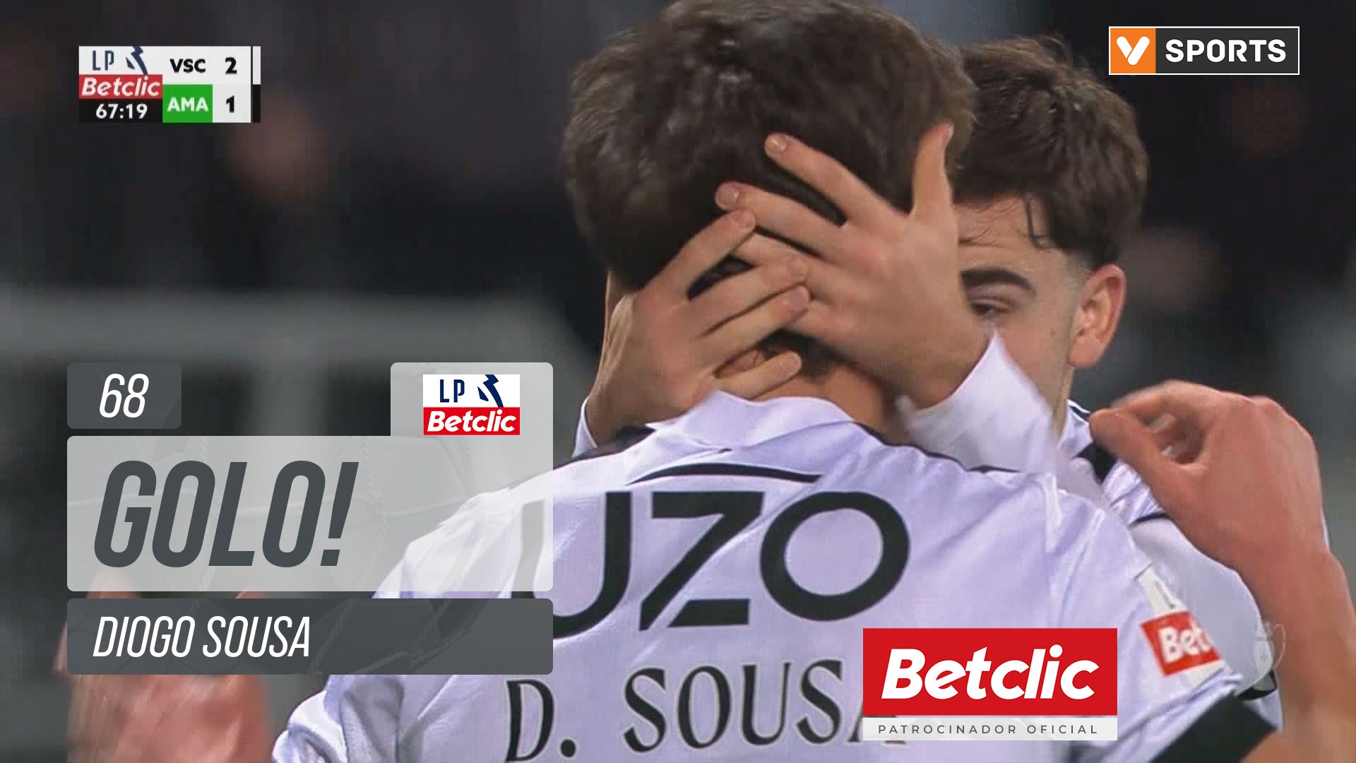 GOLO! Vitória SC, Diogo Sousa aos 68', Vitória S...
