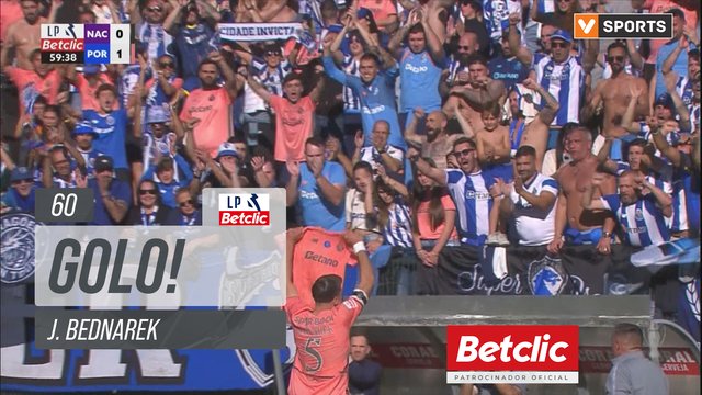 GOLO! FC Porto, J. Bednarek aos 60', Nacional 0-1 FC Porto