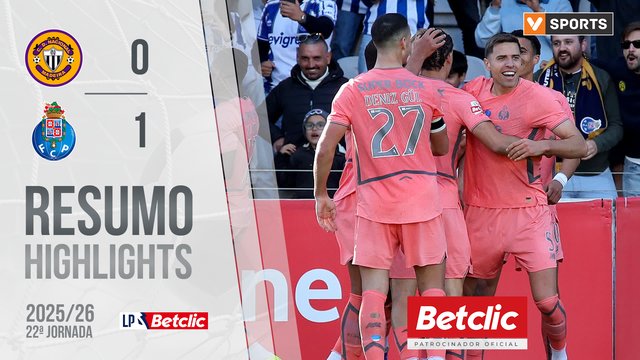Liga Portugal Betclic (22ªJ): Resumo Nacional 0-1 FC Porto