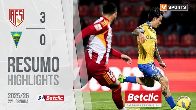 Liga Portugal Betclic (22ªJ): Resumo AVS 3-0 Estoril