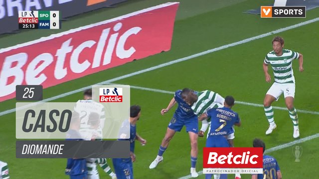 Sporting, Caso, Diomande aos 25'