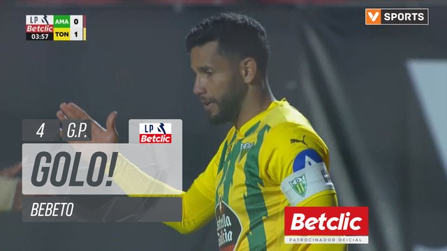 GOLO! Tondela, Bebeto aos 4', Estrela Amadora 0-1 Tondela