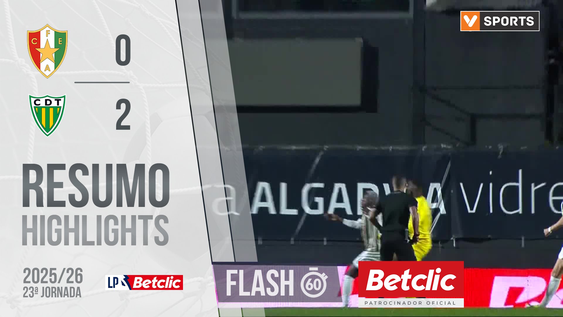 Liga Portugal Betclic (23ªJ): Resumo Flash Estrela Amadora 0-2 Tondela