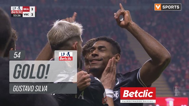 GOLO! Vitória SC, Gustavo Silva aos 54', Braga 2-2 Vitória SC
