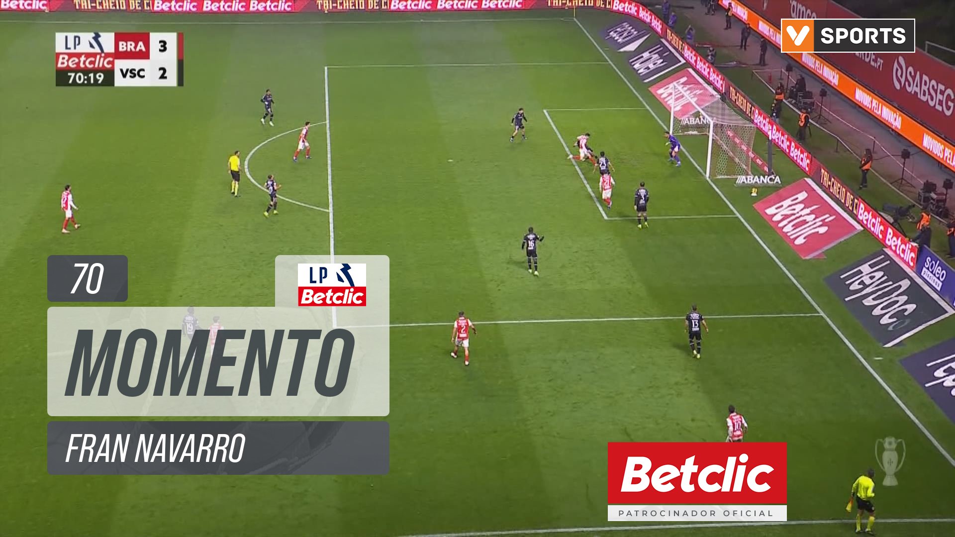 Braga, Jogada, Fran Navarro aos 70'
