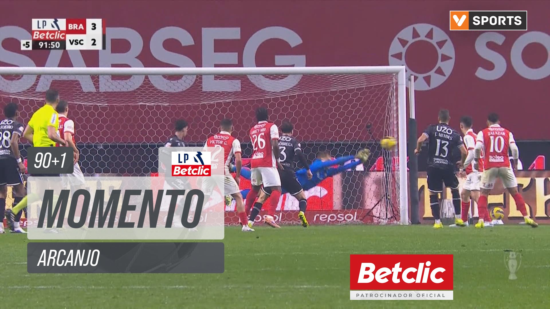 Vitória SC, Jogada, Arcanjo aos 90'+1'