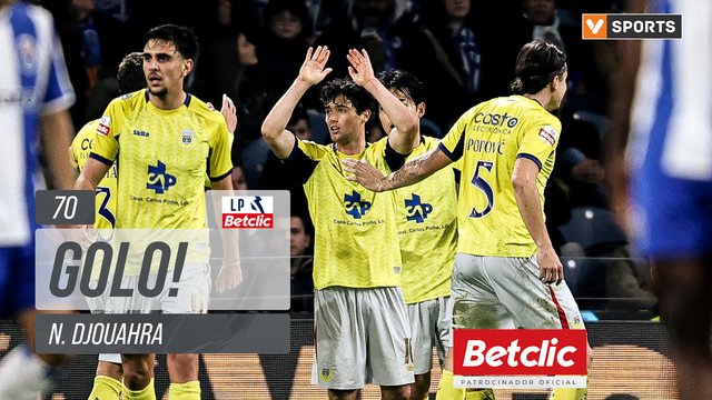 GOLO! Arouca, N. Djouahra aos 70', FC Porto 1-1 Arouca