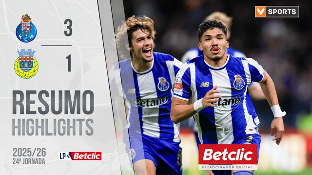 Liga Portugal Betclic (24ªJ): Resumo FC Porto 3-1 Arouca