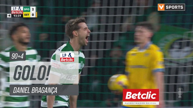 GOLO! Sporting, Daniel Bragança aos 90'+4', Sporting 3-0 Estoril