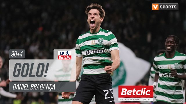 GOLO! Sporting, Daniel Bragança aos 90'+4', Sporting 3-0 Estoril