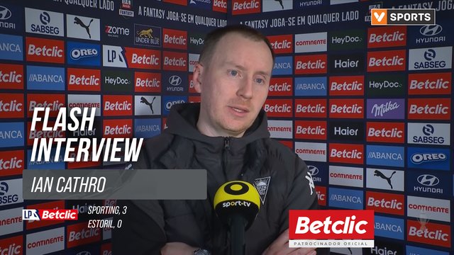 I Liga (#24) | Sporting 3-0 Estoril: Flash Interview Ian Cathro