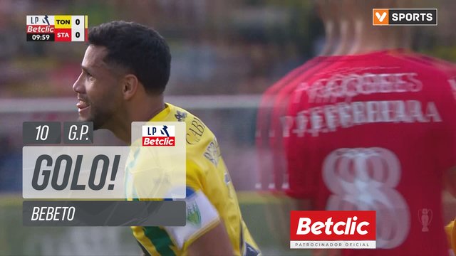GOLO! Tondela, Bebeto aos 10', Tondela 1-0 Santa Clara