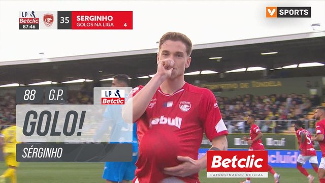 GOLO! Santa Clara, Sérginho aos 88', Tondela 2-2 Santa Clara
