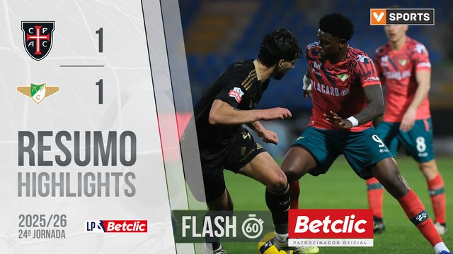 Liga Portugal Betclic (24ªJ): Resumo Flash Casa Pia 1-1 Moreirense