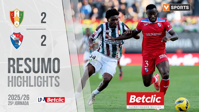Liga Portugal Betclic (25ªJ): Resumo Estrela Amadora 2-2 Gil Vicente