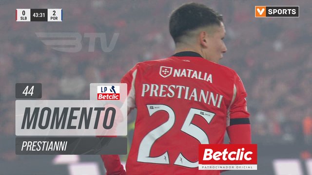 Benfica, Jogada, Prestianni aos 44'