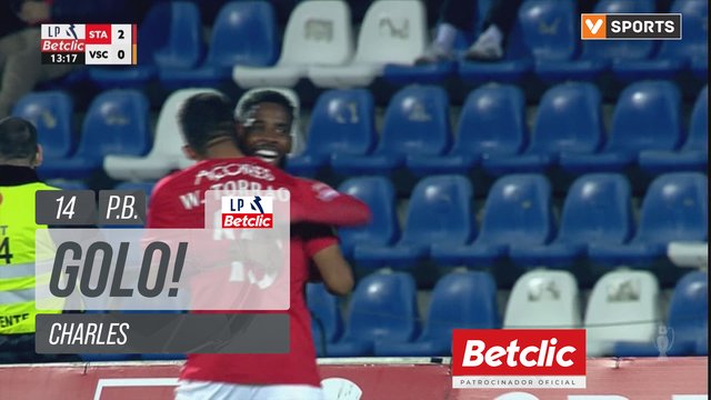 GOLO! Santa Clara, Charles (p.b.) aos 14', Santa Clara 2-0 Vitória SC