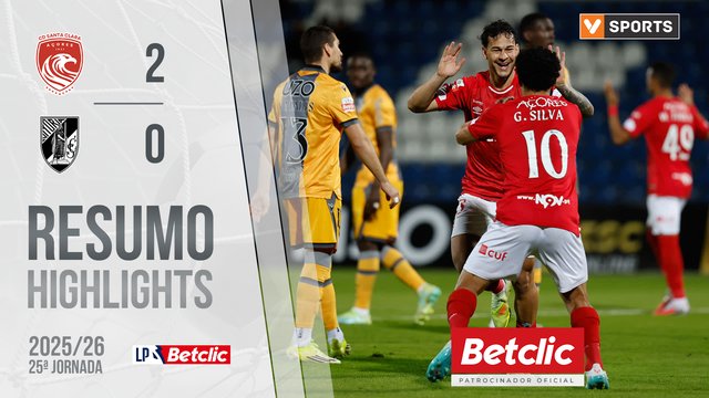 Liga Portugal Betclic (25ªJ): Resumo Santa Clara 2-0 Vitória SC