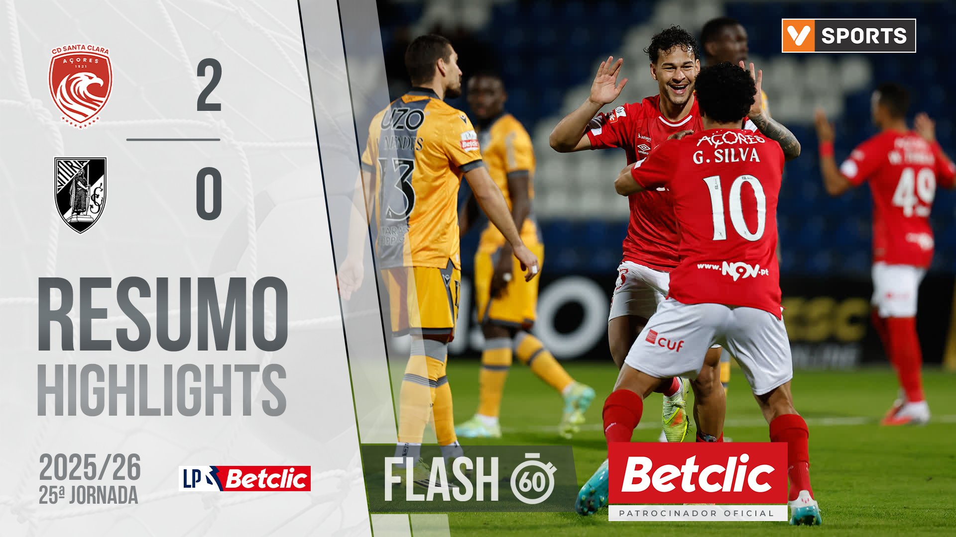 Liga Portugal Betclic (25ªJ): Resumo Flash Santa Clara 2-0 Vitória SC