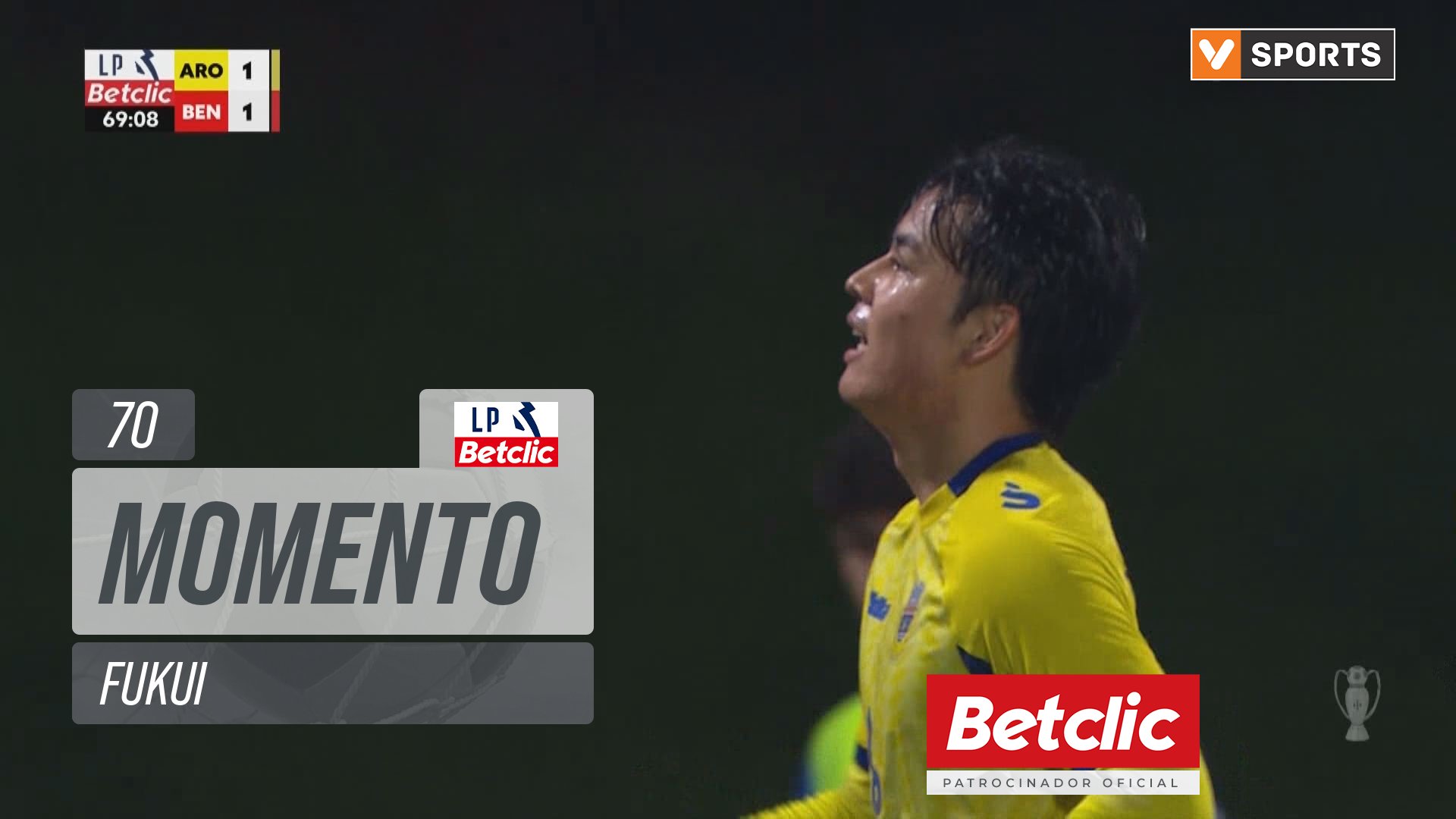 Arouca, Jogada, Fukui aos 70'